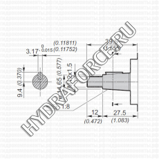 2SPG (2SP-G) шестерёнчатый насос второй группы (4,0 см3 - 31,5 см3), фланец Ø = 36,5 мм, 96x72 мм (Galtech, Италия)